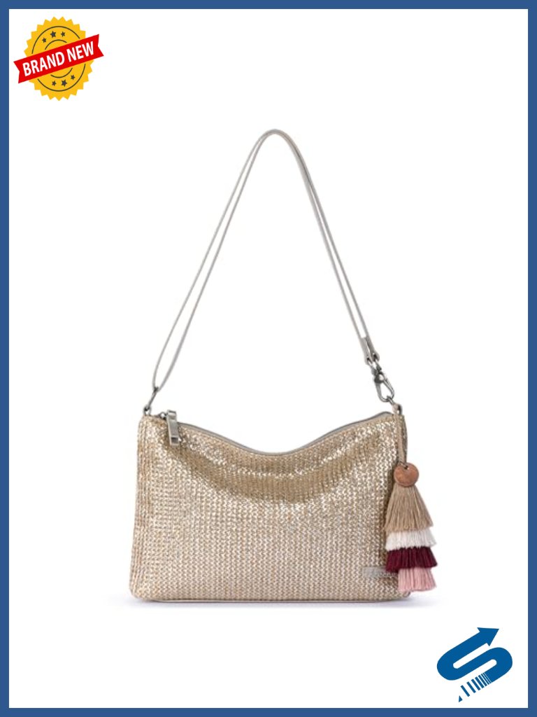 Convertible Crossbody Purse 3-In-1 Woven Clutch Bag With Zipper
